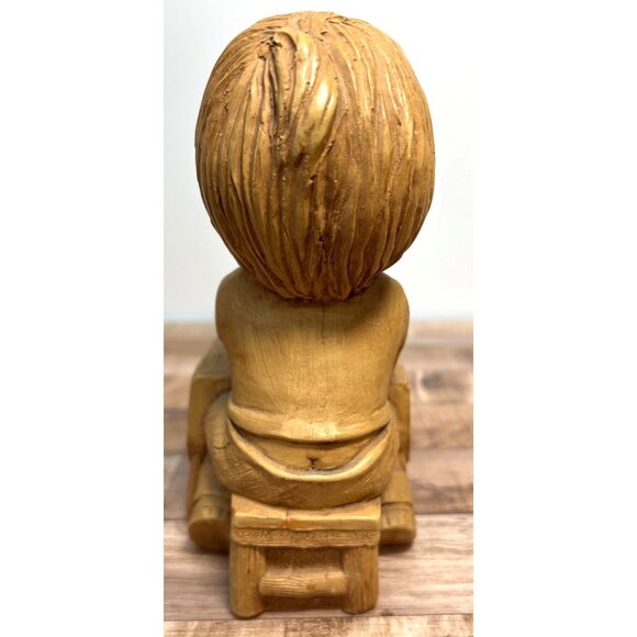 Vintage Figurine Of Praying Children At Table With "We Thank You Lord" Inscripti - Picture 4 of 7